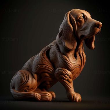 3D model Breton Epagnole dog (STL)